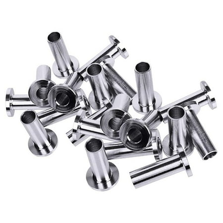 

20Pcs Stainless Steel Protector Sleeves Protective Sleeves Grommet Kit for 1/8inch Wire Rope Cable Railing DIY Balustrade T316 Marine Grade