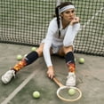 thumbnail image 6 of Naloa Tennis Ball In Fire1 Knee Socks, High Socks Long Stretchy Sock Women Knee High Stocking, Long Socks for Women, 6 of 6