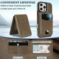 thumbnail image 4 of Detachable Wallet Case for iPhone 13 Pro, TECH CIRCLE RFID Blocking Mag-Safe Compatible Magnetic Kickstand PU Leather Lightweight Back Cover Protective Case, Coffee, 4 of 11