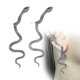 thumbnail image 3 of Pendientes con Incrustaciones de Plata | Diseño de Tendencia de Moda | Tachuelas Desmontables | Pendientes de Alto Estilo para Mujer, 3 of 4