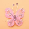 thumbnail image 4 of Malla transparente con forma de mariposa, 24 unidades, malla de alambre transparente con purpurina, medias de malla de mariposa, probadas profesionalmente, 4 of 9