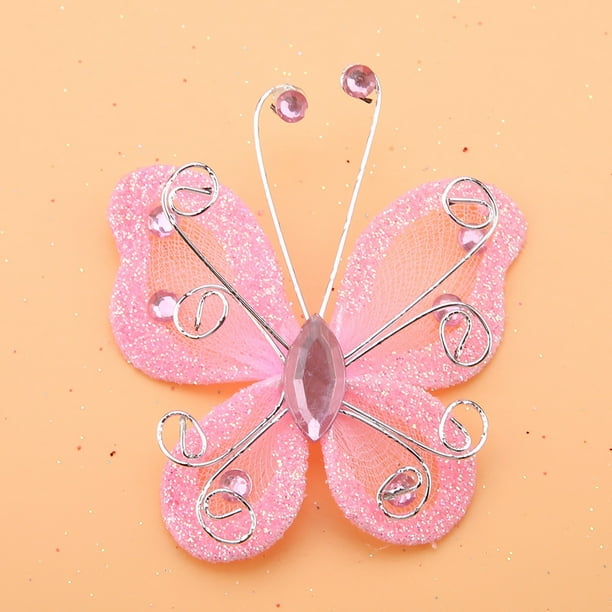 Mariposa de malla transparente Mariposa de malla mano de obra agradable 24 piezas hacen un regalo apariencia compacta tejer festivales puerta de pared para su ropa boda artesanía ANGGREK Otros