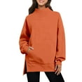 thumbnail image 3 of AGWOLF Womens Oversized Sweatshirts Long Sleeve Mock Neck Pullover with Pockets Casual Solid Color Shirts Fashion Y2K Clothes, 3 of 7