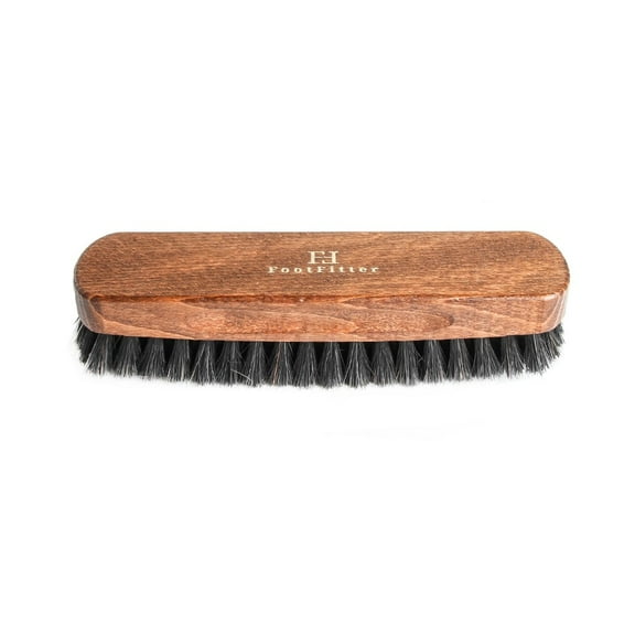 FootFitter Genuine Horsehair Shoe Shine Brush (Black)