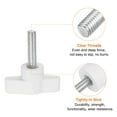 thumbnail image 4 of Uxcell 20 Pieces Wing Knobs M6 x 40mm Tee Stud Knob Thumb Screw Hand Clamping Handle White, 4 of 6