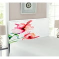 thumbnail image 2 of Watercolor Flower Headboard, Hibiscus Flowers on Plain Background in Pastel Colors Nature Theme, Upholstered Decorative Metal Bed Headboard with Memory Foam, Twin Size, White Red Green, by Ambesonne, 2 of 4