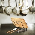 thumbnail image 5 of Kitchen Pot Lid Storage Rack, 304 Stainless Steel Pot Lid Holder While Cooking, Multifunctional Kitchen Pot Cover Organizer for Countertop, With Removable Drip Tray (Gray Single-layer), 5 of 5