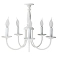 thumbnail image 2 of SUNLITE CH5WT White Textured Finish Chandelier Ceiling Fixture, 2 of 2