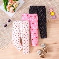 thumbnail image 2 of JFOPQVSM 3 Pack Baby Girls Leggings Cotton Ankle Length Polka Dots Tights Footless Dance Yoga Pants, 2 of 7