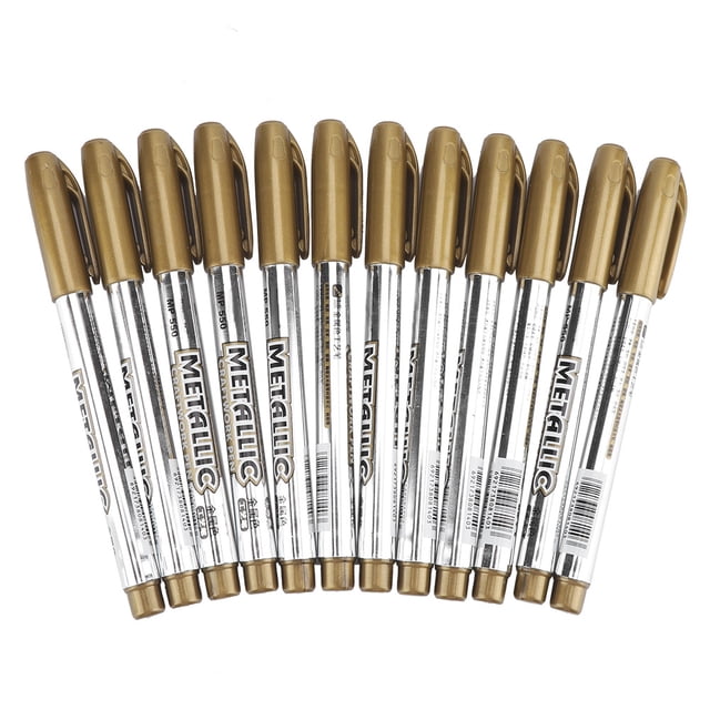 12Pcs Marker Pens, Acrylic Painter Marker Pen Painting Drawing Sketching Highlighting Underlining Felt Tip Pens for School Office Art Supplies