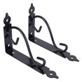 thumbnail image 1 of STRANDCHIC 2Pcs Shelf Bracket Utility Iron Black Wall Mount Living Room, 1 of 6