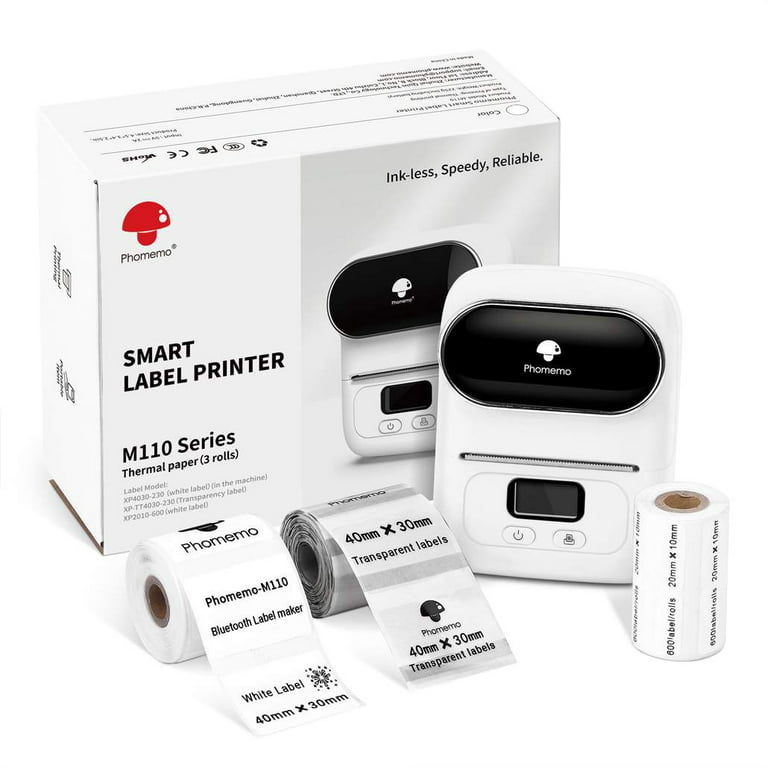 Label Maker Machine M110 Mini Bluetooth Label Makers, Thermal Portable  Handheld Label Printer for Business Logo