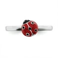 thumbnail image 4 of 925 Sterling Silver Stackable Expressions Red & Black Enamel Ring Size: 10; for Adults and Teens; for Women and Men, 4 of 5