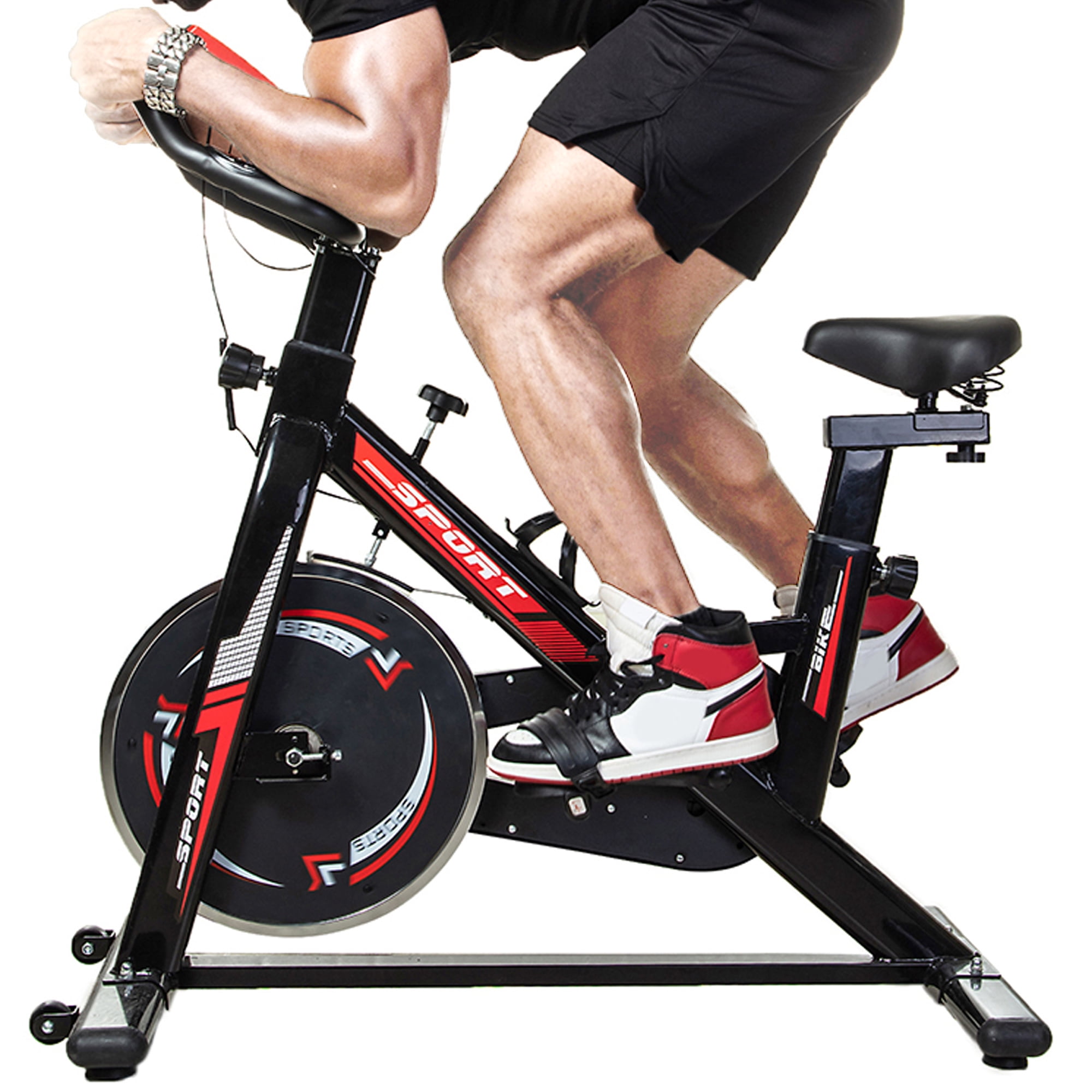 pyhigh indoor cycling bike belt drive stationary bicycle