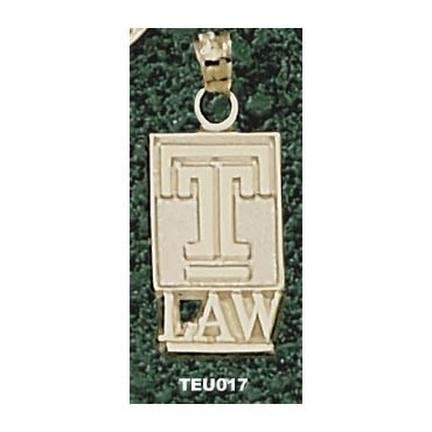 NCAA - Temple Owls Solid 14K Gold ''T'' School Of Law 5/8'' Pendant