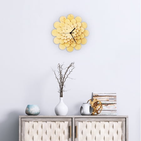 Ardeola - Dahlia natural - 11.5 in Wall Clock, Modern Farmhouse, Cottage Core, Rustic