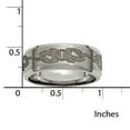 thumbnail image 5 of Titanium Beveled Edge 8mm Laser Design Brushed & Polished Band, 5 of 9