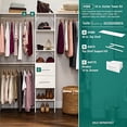 thumbnail image 5 of ClosetMaid SuiteSymphony Kit básico de organizador de armario de madera con torre y 3 barras para colgar, estantes, ajustable, se adapta a espacios de 4 a 9 pies de ancho, madera de ingeniería, blanco, 5 of 5