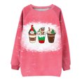 thumbnail image 4 of Qiopertar Femmes Décontracté Manches Longues Col Rond Hauts Chemises Amples Blouse Imprimé Saint-Valentin Chandail en Molleton Graphique Liquidation Livraison Gratuite à Moins de 5$ jusqu'à 90 % de Réduction, 4 of 4