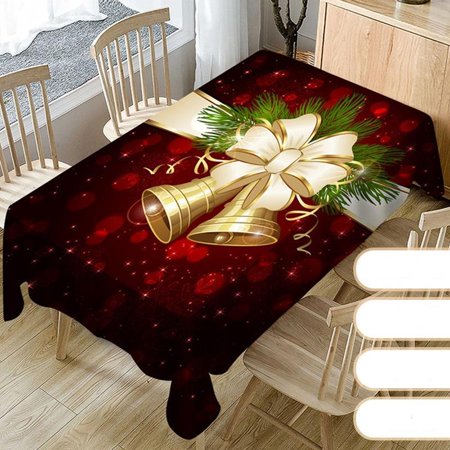 

Christmas Table Cloth Rectangular Cloth Printed Polyester Christmas Table Decoration Dining Room 140*140cm