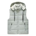 thumbnail image 4 of FRSASU Women Vest Sleeveless Zip Up Outerwear Stand Collar Quilted Vest Warm Winter Jackets Coats with Pocket Beige, 4 of 8