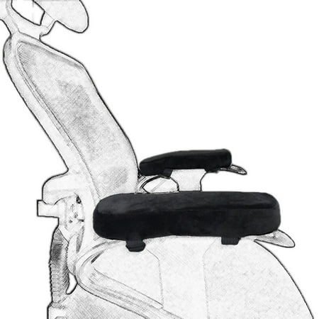 Office Chair Armrest Pads W Memory Foam Comfy Gaming Chair Arm Rest Covers For Elbows And Forearms Pressure Relief Set Of 2