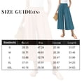 thumbnail image 3 of Stralyhd Wide Leg Capris Pants for Women Casual High Waisted Casual 3/4 Pants Fashion Vacation Trousers 2026 Summer Linen Pants with Deep Pockets Blue S, 3 of 5