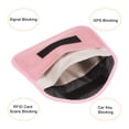 thumbnail image 4 of Faraday Bag, 2Pcs RFID Signal Blocking Pouch Wallet 7.87 Inch Anti-Tracking Anti-Spying, Pink, 4 of 5