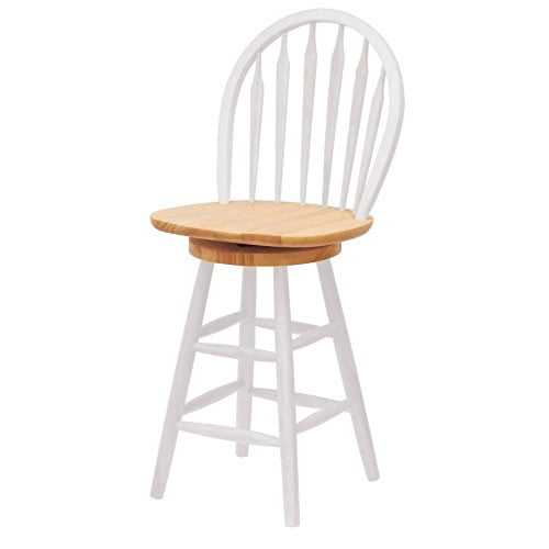 Windsor Swivel Seat Barstool Natural, 24 Inch Bar Stools With Back Swivel