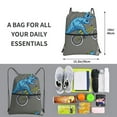 thumbnail image 2 of Xecao Fun Riding Dinosaur for Drawstring Bags,Pull String Backpack Bags,String Bag Sackpack, 2 of 6