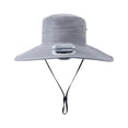 thumbnail image 2 of Gorro de pescador solar con USB recargable para hombres, protección solar de ala ancha, gorra de malla transpirable para exteriores de verano, 2 of 8