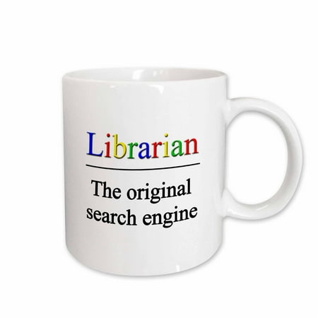 

3dRose Librarian The Original Search Engine Ceramic Mug 11-ounce