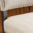 thumbnail image 6 of Noble House Mayberry Dark Beige Linen Bar Stool, 6 of 8
