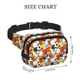 thumbnail image 4 of Fuzoiu Colorful Balls Print Unisex Square Double Layer Waist Bag,Crossbody Fanny Pack Travel Workout Accessory, 4 of 9