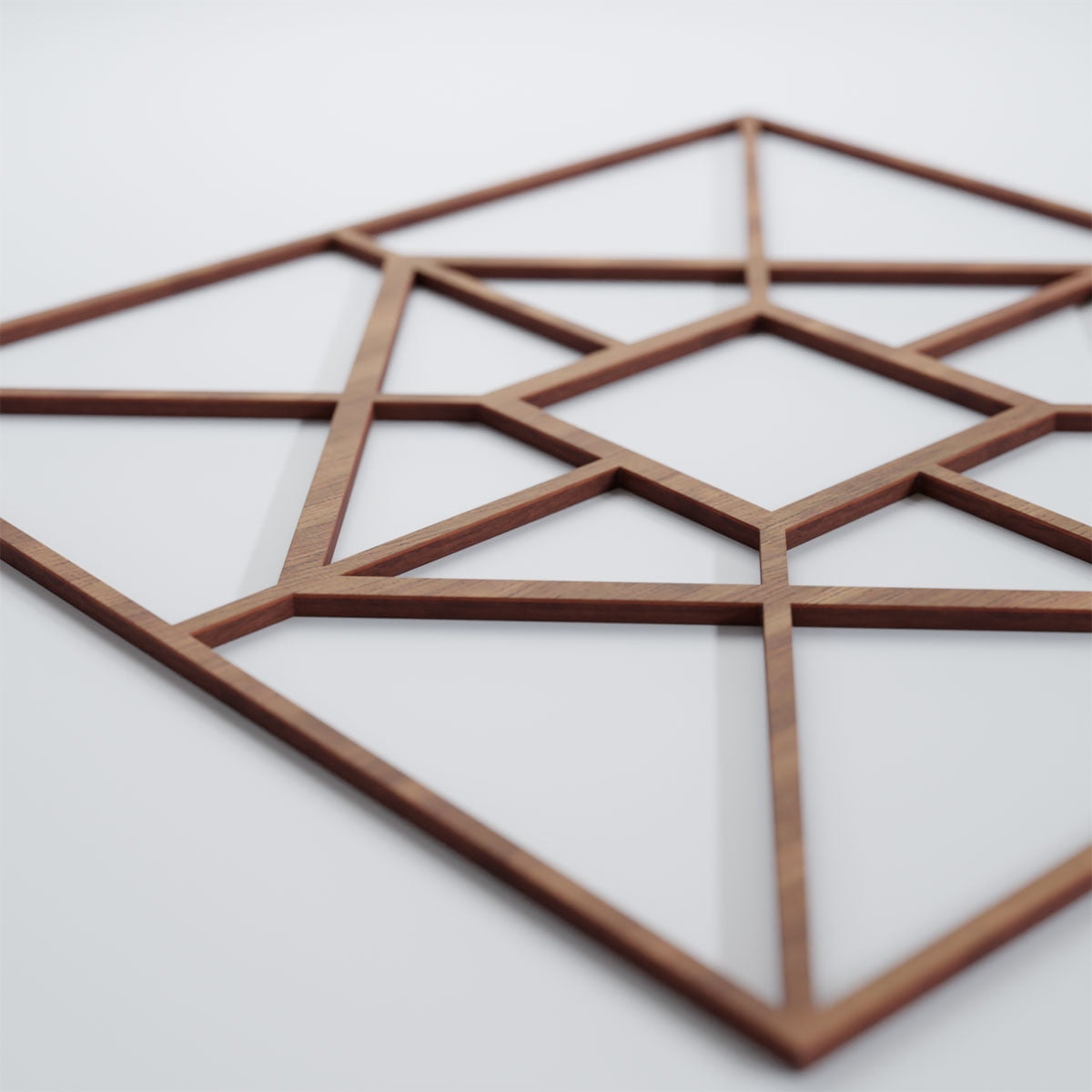 Ekena Millwork 15 3/8"W x 15 3/8"H x 1/4"T Medium Jamestown Decorative Fretwork Wood Wall Panels, Walnut