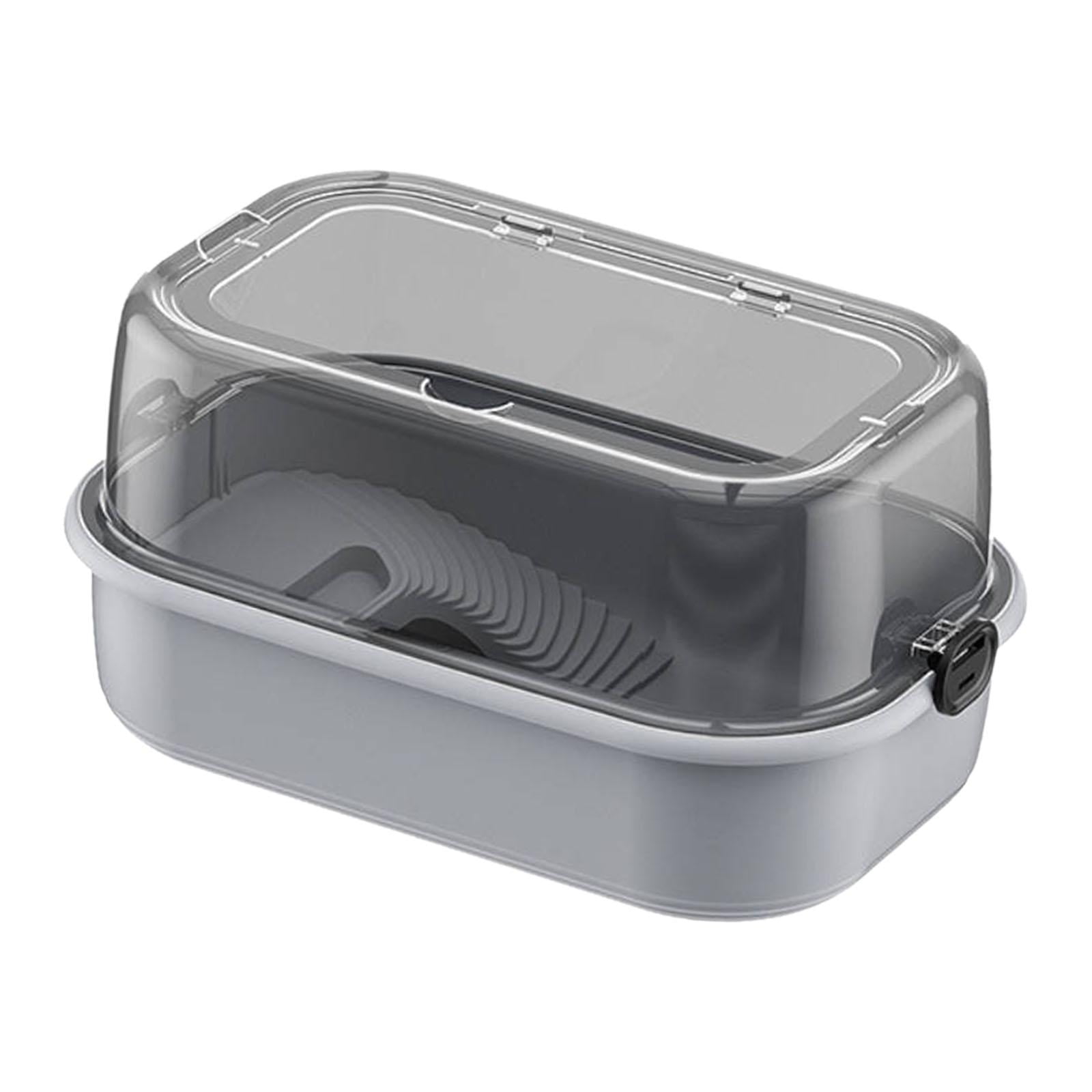 TOOYFUL Turtle Aquarium Reptiles Turtle Detachable Easy to Change Water Turtle Habitat Turtle Tank for Terrapin Turtle Tortoise Amphibians Gray