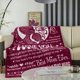 thumbnail image 3 of LHSHID Mother Blanket Warm Soft Throw Blanket Mom Gifts for Mothers Day Birthday Gifts for Mom from Daughter Son I Love You Mom(Grey) 50x60in, 3 of 6