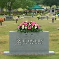 thumbnail image 5 of Sympathy Silks Artificial Cemetery Flowers - Pink Dahlia White Orchid Saddle for Outdoor Headstone, 5 of 7