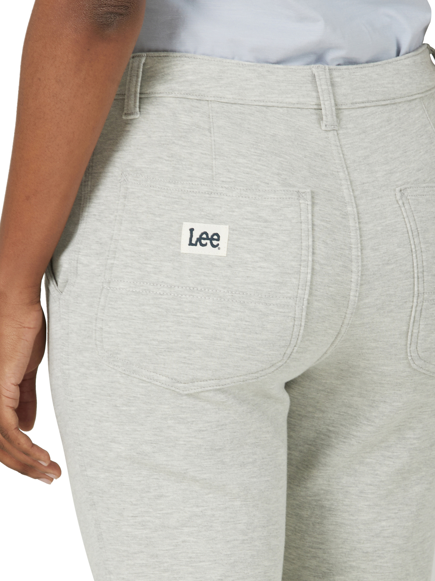 Lee Women's High Rise Straight Leg Cropped Knit Pants