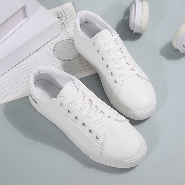 Qicasul Women Casual Shoes White Sneakers Running Shoes Casual Footwear Flat Lightweight Slip On Style For Ladies Everyday Wear ,Us Size:5.5, Women's