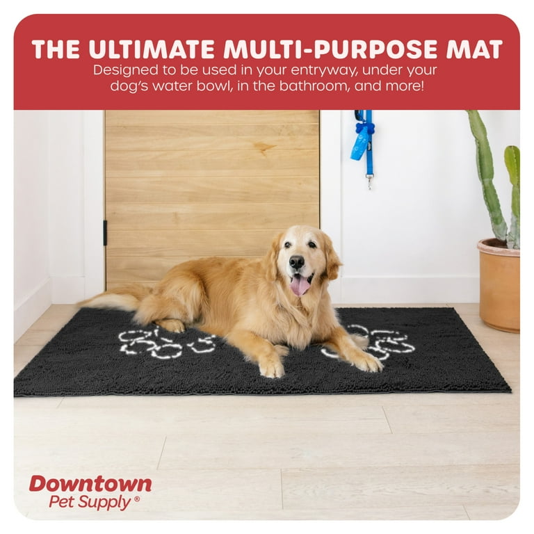 My Doggy Place Dog Mat for Muddy Paws, Washable Dog Door Mat, Charcoal,  Runner, XL 