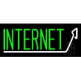 thumbnail image 1 of Internet With Arrow LED Neon Sign 10 x 24 - inches, Black Square Cut Acrylic Backing, with Dimmer - Bright and Premium built indoor LED Neon Sign for Spa interior decor and storefront., 1 of 7