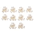 thumbnail image 2 of 2x decoración de de imitación de aleación cristal para joyas, suministros de bricolaje Gloria Botones de perlas con espalda plana, 2 of 9