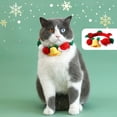 thumbnail image 1 of Adornos navideños Bocqde: collar de bola para mascotas, campana de tela de felpa, sombrero de árbol de Navidad, collar de perro colorido, cadena decorativa, regalos de Navidad, 1 of 6
