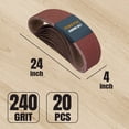 thumbnail image 4 of POWERTEC 110040-P2 4 x 24 Inch Sanding Belts 240 Grit Aluminum Oxide Belt Sander Sanding Belt Sandpaper For Oscillating Belt and Spindle Sander – Pack of 20, 4 of 7