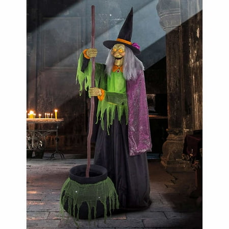 3pcs illuminer la sorcière Halloween décoration extérieure main screaming  Witch Sound activation Sensor décoration avec piquets en bois