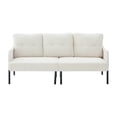 thumbnail image 6 of Jopath Oversized Loveseat, Double-Seater Sofa Cozy Bedroom Sofa with Metal Legs and Side Pockets for Living Room Bedroom Dorm Apartment Beige, 6 of 8