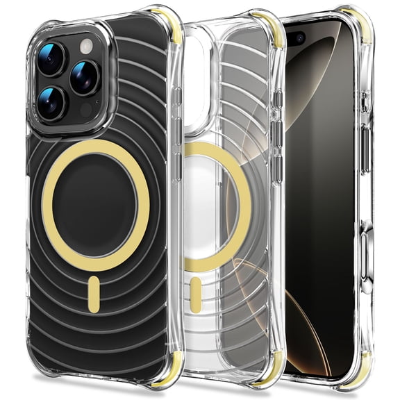 for iPhone 16 Pro Case Clear, [Not Yellowing] [Military-Grade Drop Protection] Protective Clear for Apple 16 Pro Case with Shockproof Bumper