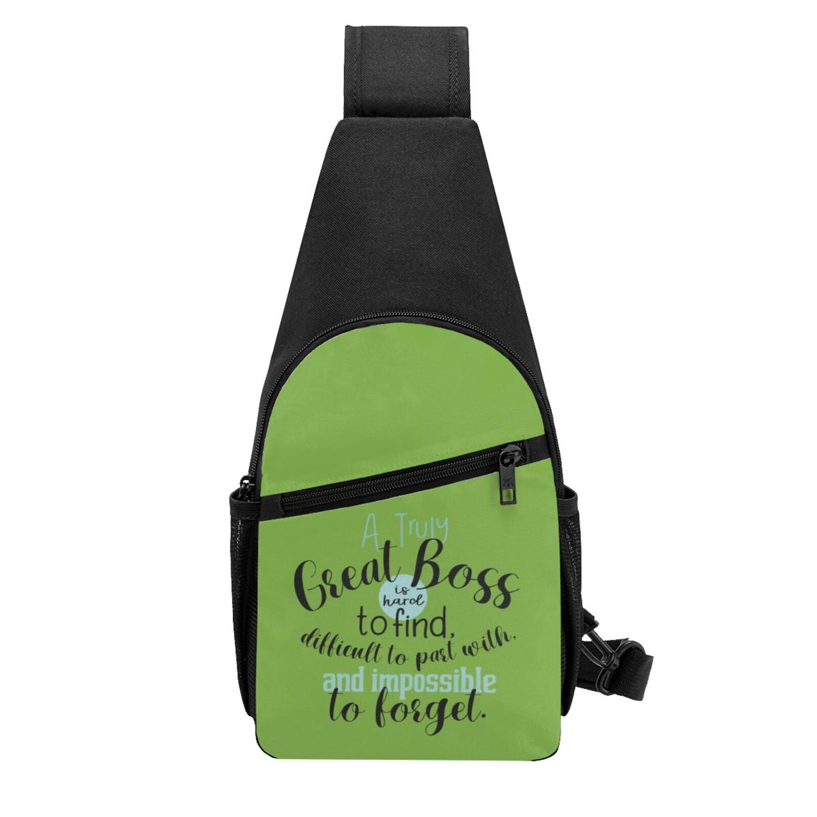 Xecao's A Truly Great Boss Print Sling Bag: A Versatile Chest, Shoulder, and Crossbody Backpack for Casual Days Out, Perfect for Both Men and Women