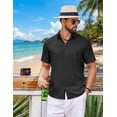 thumbnail image 3 of COOFANDY Beach Shirts for Men Linen Button Down Shirts Lightweight Summer Vacation Shirt, 3 of 6